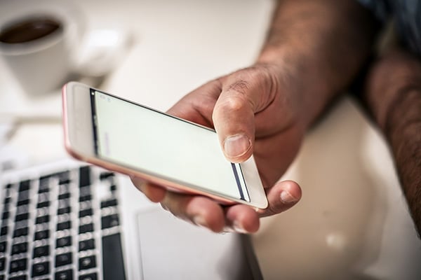 image of patient booking by phone