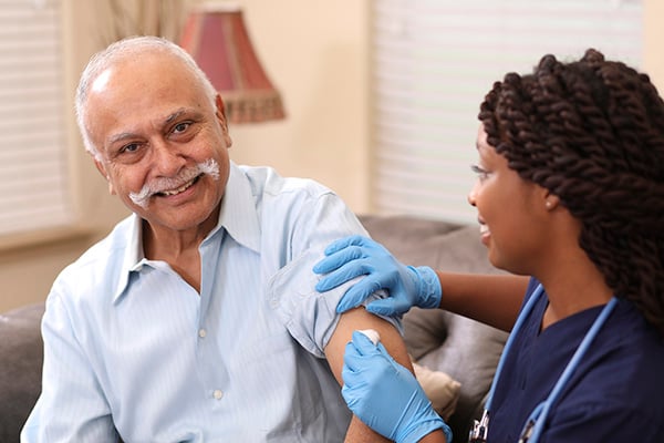 Image patient being vaccinated